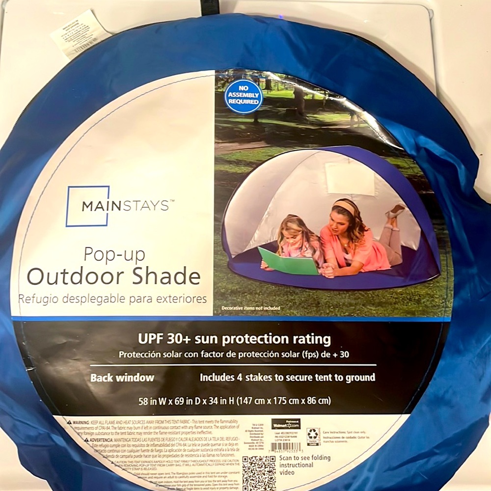 BNWT mainstays pop up sunshade